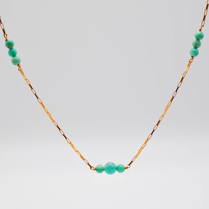 Ripple | Reiki Infused Jewelry - Wholesale Pendant/Charm Necklace - Amazonite Genesis Necklace1