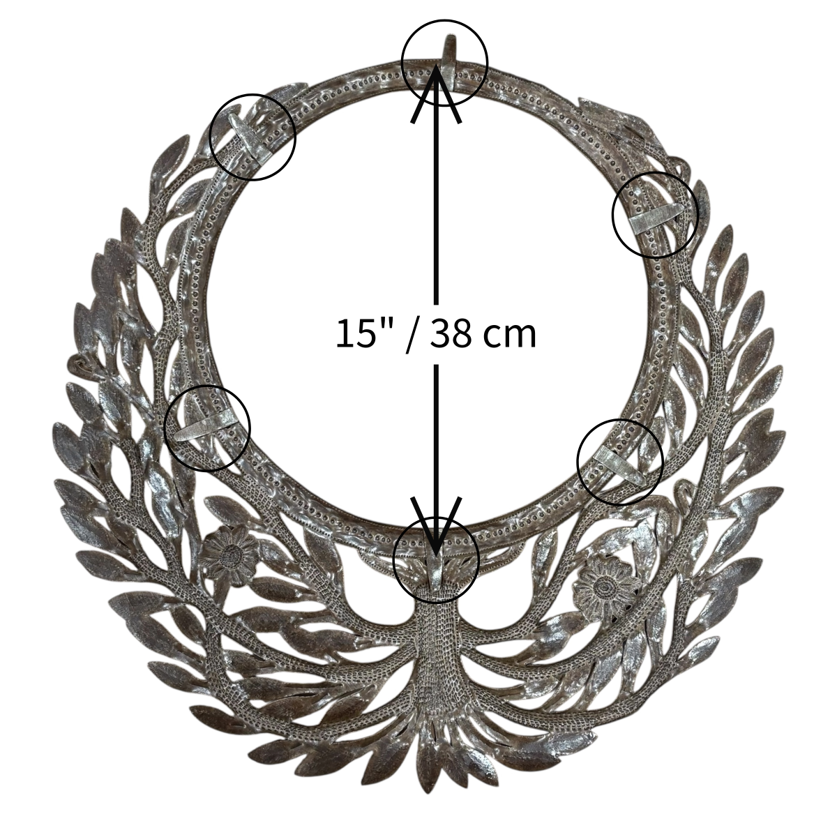 Dandarah (Ships from USA) - Wholesale Wall Mirror - Metal Blooming Tree Mirror Frame 22"2