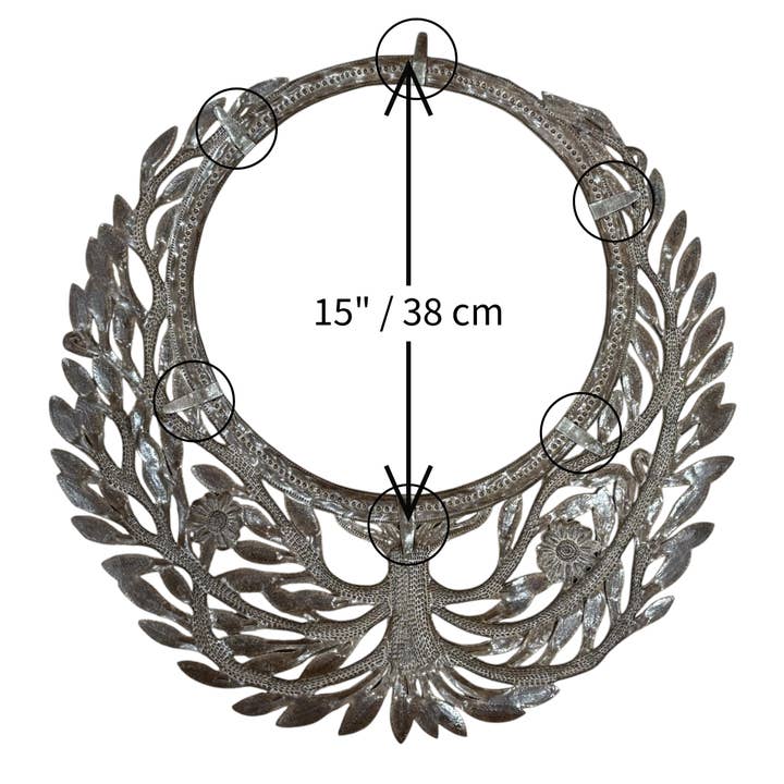 Dandarah (Ships from USA) - Wholesale Wall Mirror - Metal Blooming Tree Mirror Frame 22"2