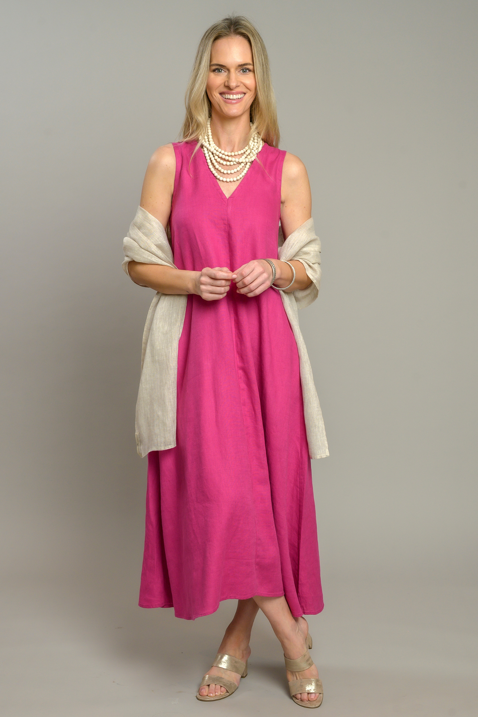 Arte Italica & Crown Linen Designs - Wholesale Dress - Women's - Katherine Dress3