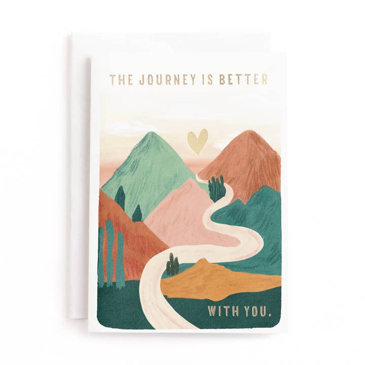 On This Journey, Anniversary Greeting Card, Foil-Pressed for wholesale by Minted