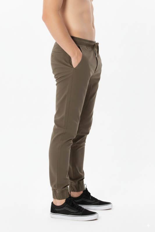 OLIVA PANTALONI JOGGER IN TWILL DA UOMO in vendita all'ingrosso su Faire1