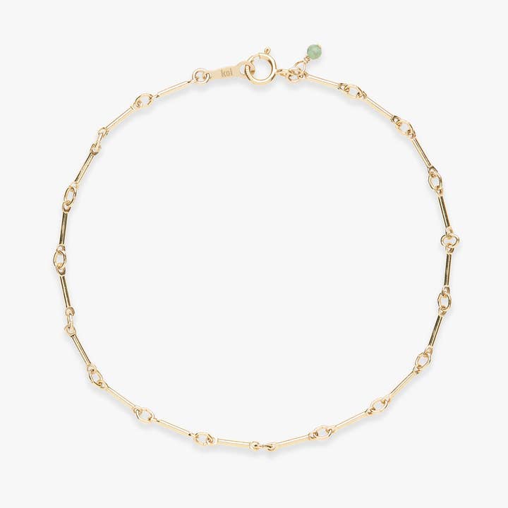 Bar chain bracelet gold filled voor wholesale door Koi Atelier
