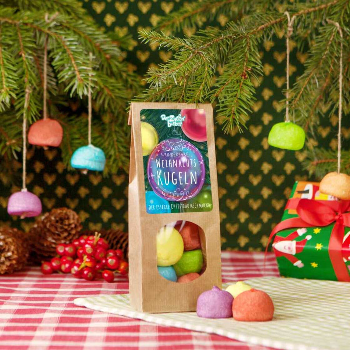 Der Zuckerbäcker - Wholesale Marshmallow - Lucky bag Christmas balls Colourful marshmallows in a mix2