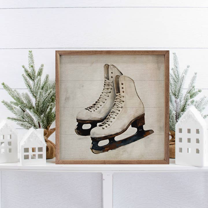Kendrick Home - Wholesale Art Print - White Ice Skates