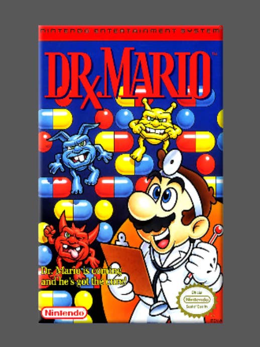 Imán, botón o espejo rectangular 2x3" de NES Dr Mario y Tetris - Nintendo para venta al por mayor de Ba Ba Buttons