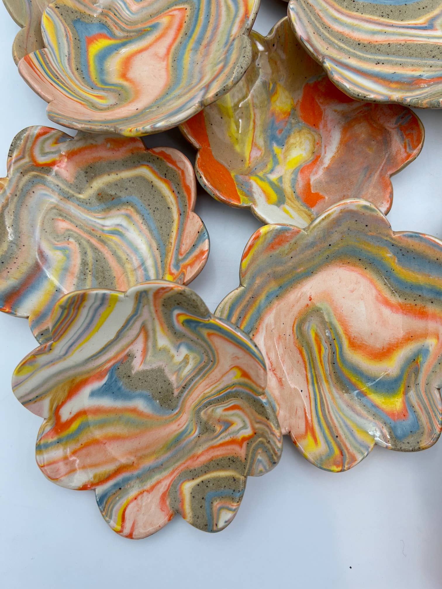 MVP STUDIO - Wholesale Jewelry Dish - Nerikomi Petal Plates1