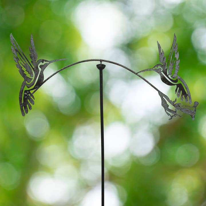 Hummingbird Silhouette Balancer Garden Stake - 48" for wholesale by RCS Gifts