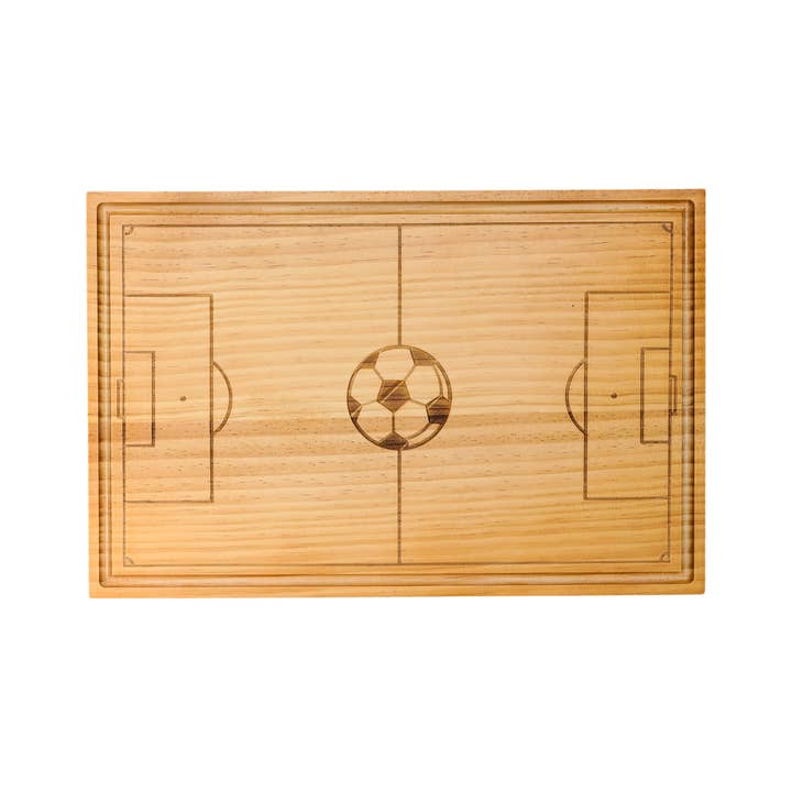 Creative Gifts International Inc. - Wholesale Cutting Board - Soccer Field Wood Board - 18" x 12"