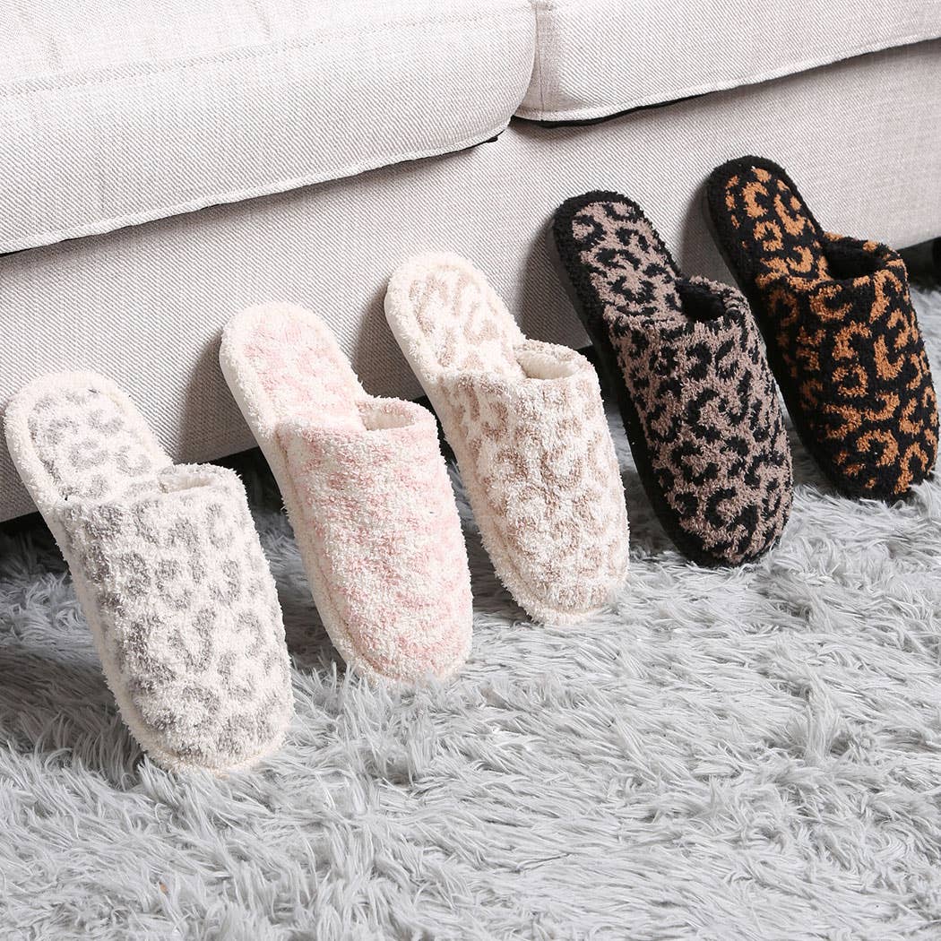 Fashion City - Vendita all'ingrosso Pantofole - Donna - Pantofola invernale con motivo leopardato morbido10