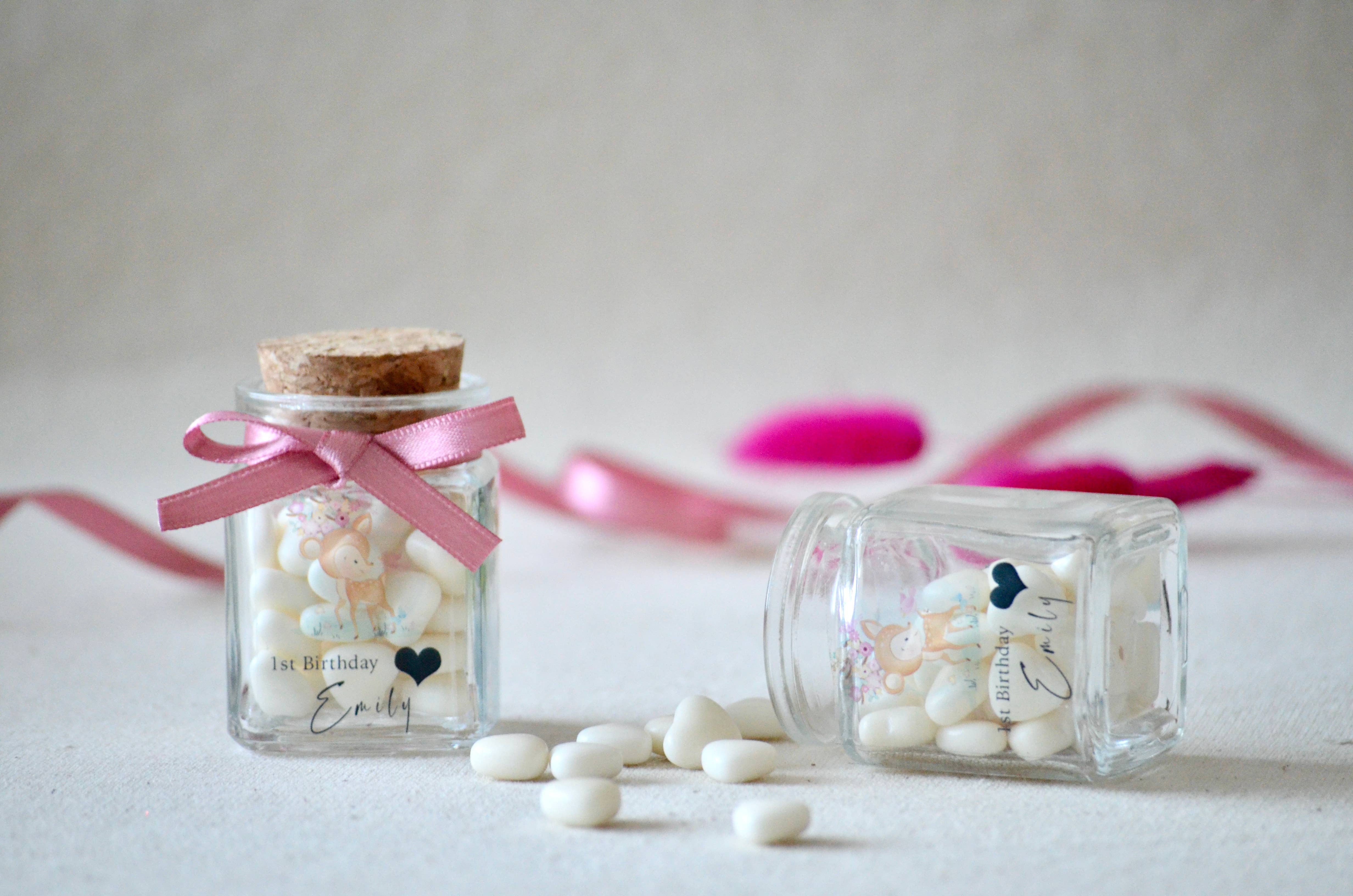 Uniq Favors – wholesale Festgåva – Candy Glass Jar Bulk Presenter, Personlig Rosa Party Favors1