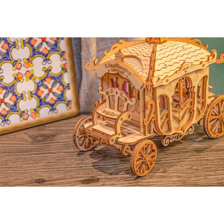Hands Craft - Wholesale Puzzle - Kids - 3D Laser Cut Wooden Puzzle: Carriage6