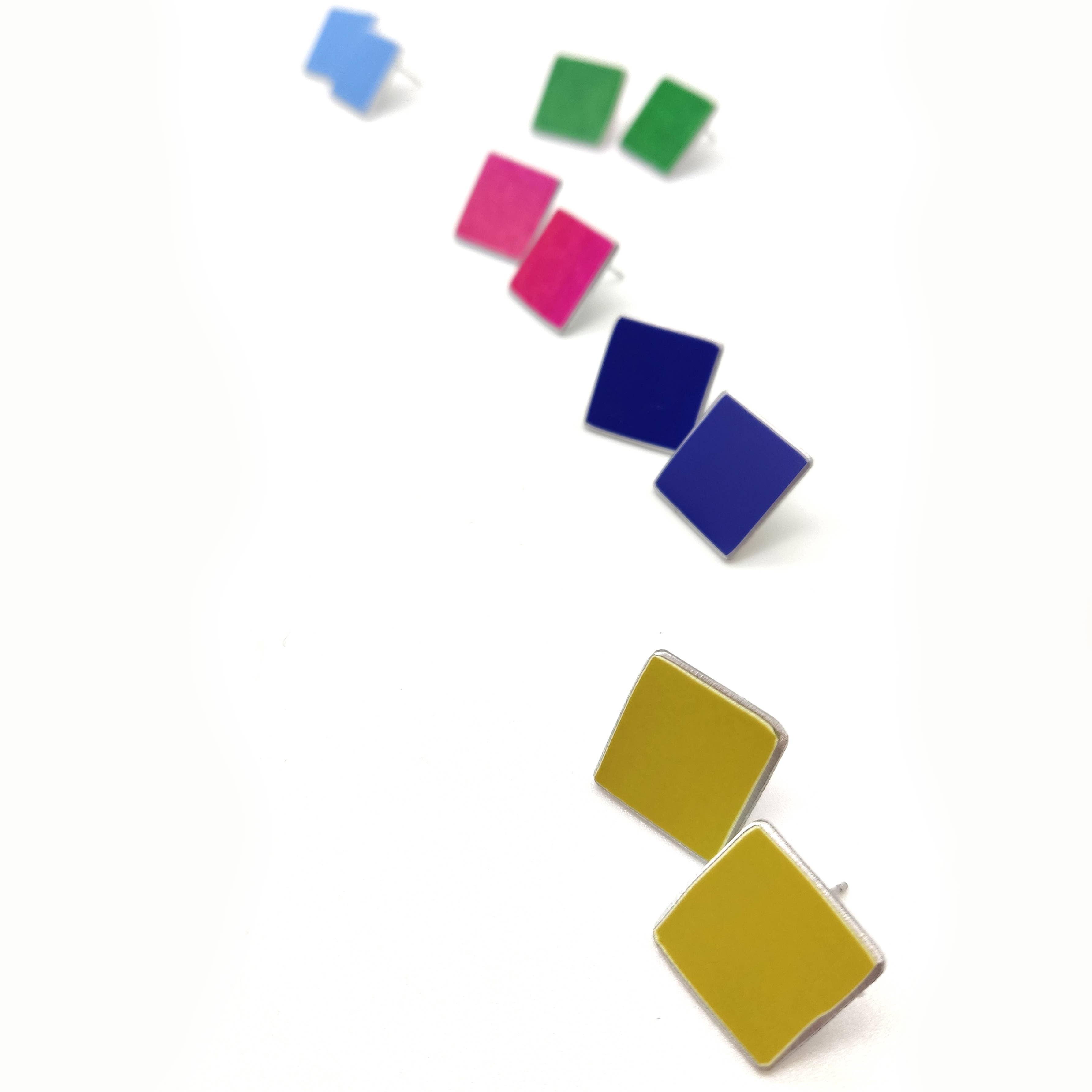 S&ERS Printed Aluminium Jewellery - Vendita all'ingrosso Orecchini a bottone - BORCHIE A LINGUETTA2