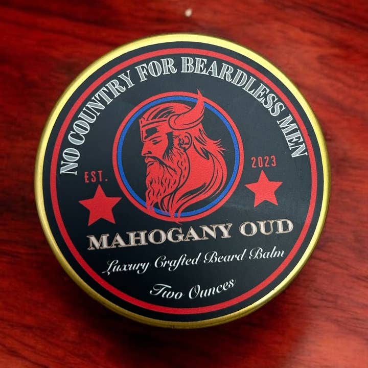 Mahogany Oud Beard Balm (Two Ounces) for wholesale by No Country for Beardless Men