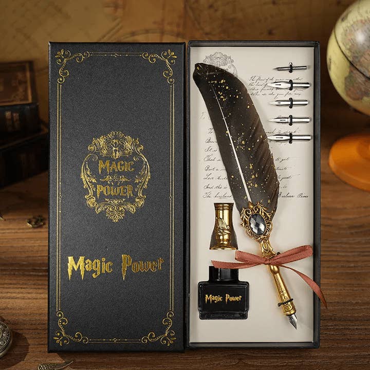 giftland - Wholesale Pen - Vintage Calligraphy Pen Gift Box Set Feather Pen
