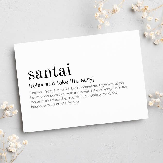 Santai Postcard für den Großhandel von BaliMagicCompany