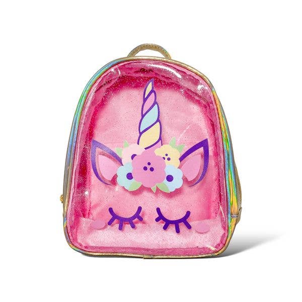 Doe a Dear - Wholesale Backpack - Kids - P70 B1285 Unicorn Clear Backpack (2 Colors)
