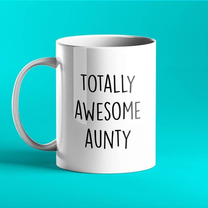 Totally Awesome Aunty Mug for wholesale by Prickly Cards