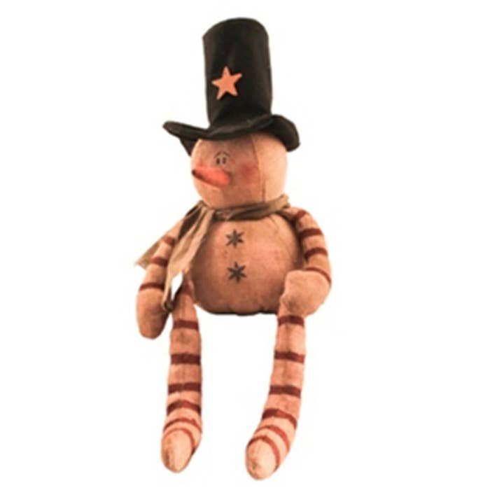 WT Collection - Wholesale Christmas Decoration - Candy Cane Burlap Snowman
