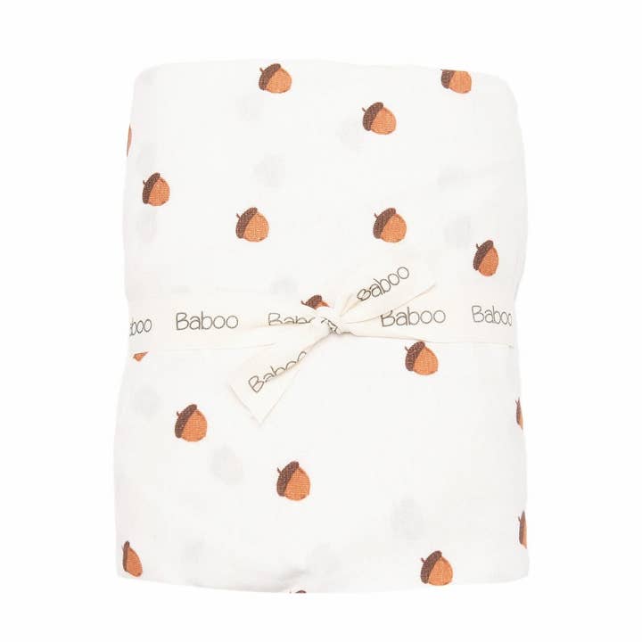 Creme Elastisk Mønstret Økologisk Bomuld Baby Lagener for engroshandel hos Baboo