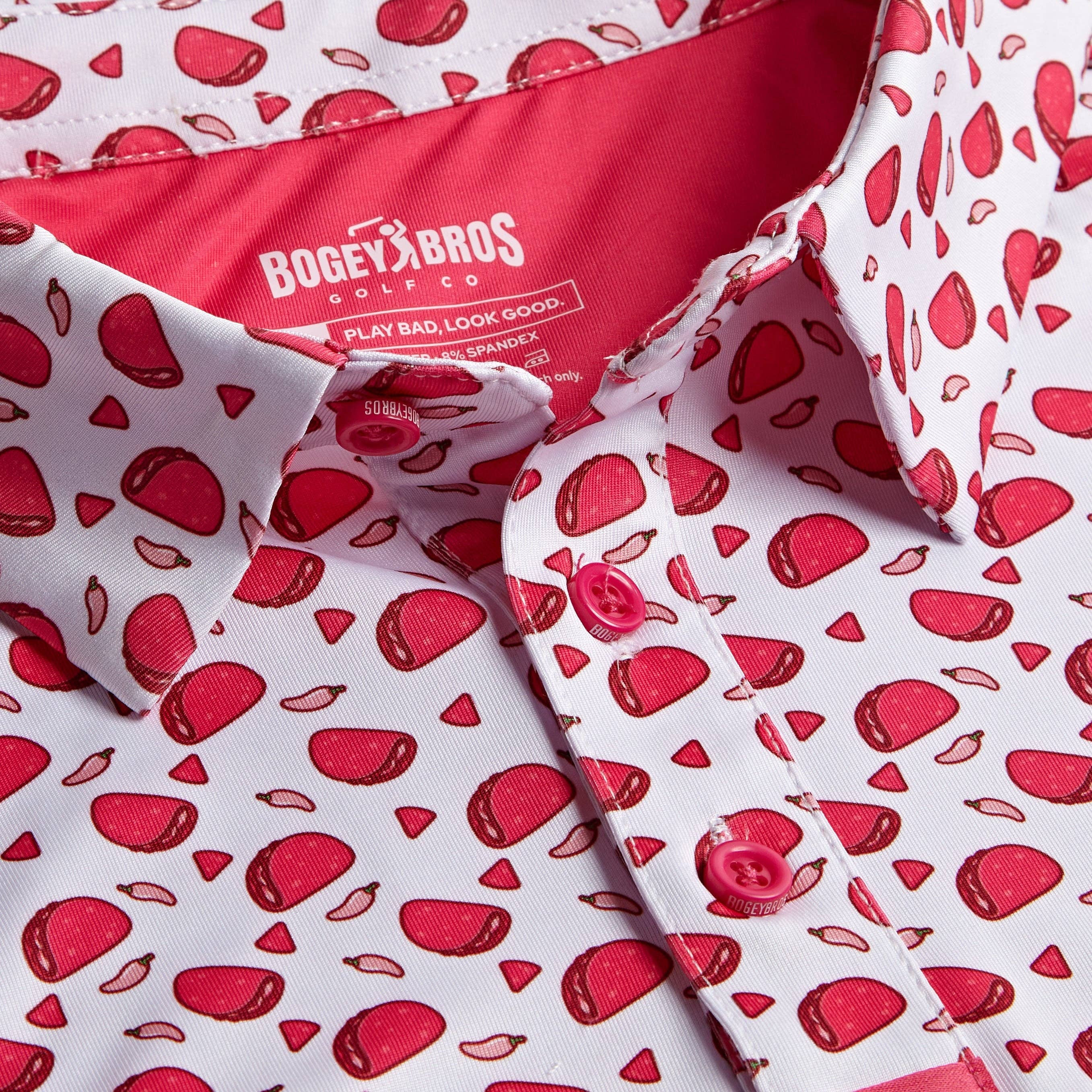 Bogey Bros Golf Co - Wholesale Polo - Men's - Pink Taco - Polo2