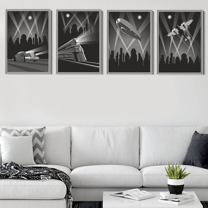 Copie de la collection de véhicules anciens des années 1940 pour la vente par Meeko Print