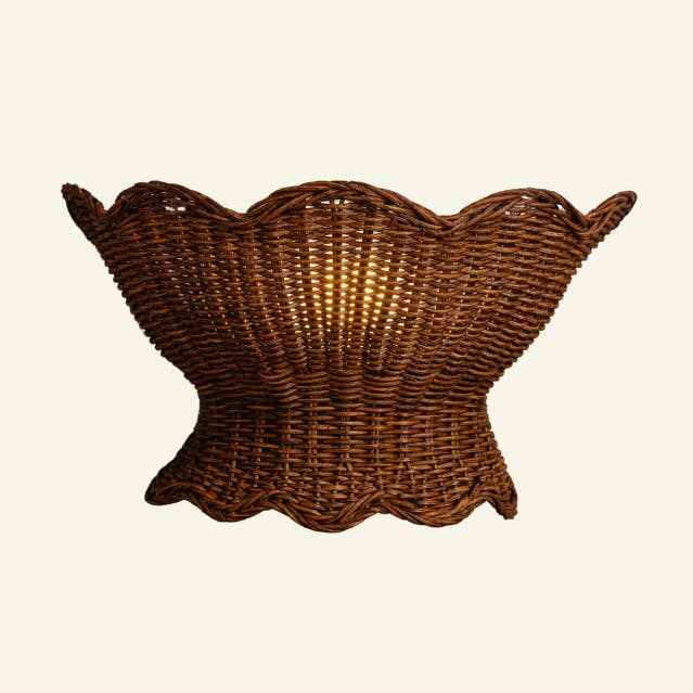 Anar Wall Light Shade, Teak for wholesale by Hastshilp