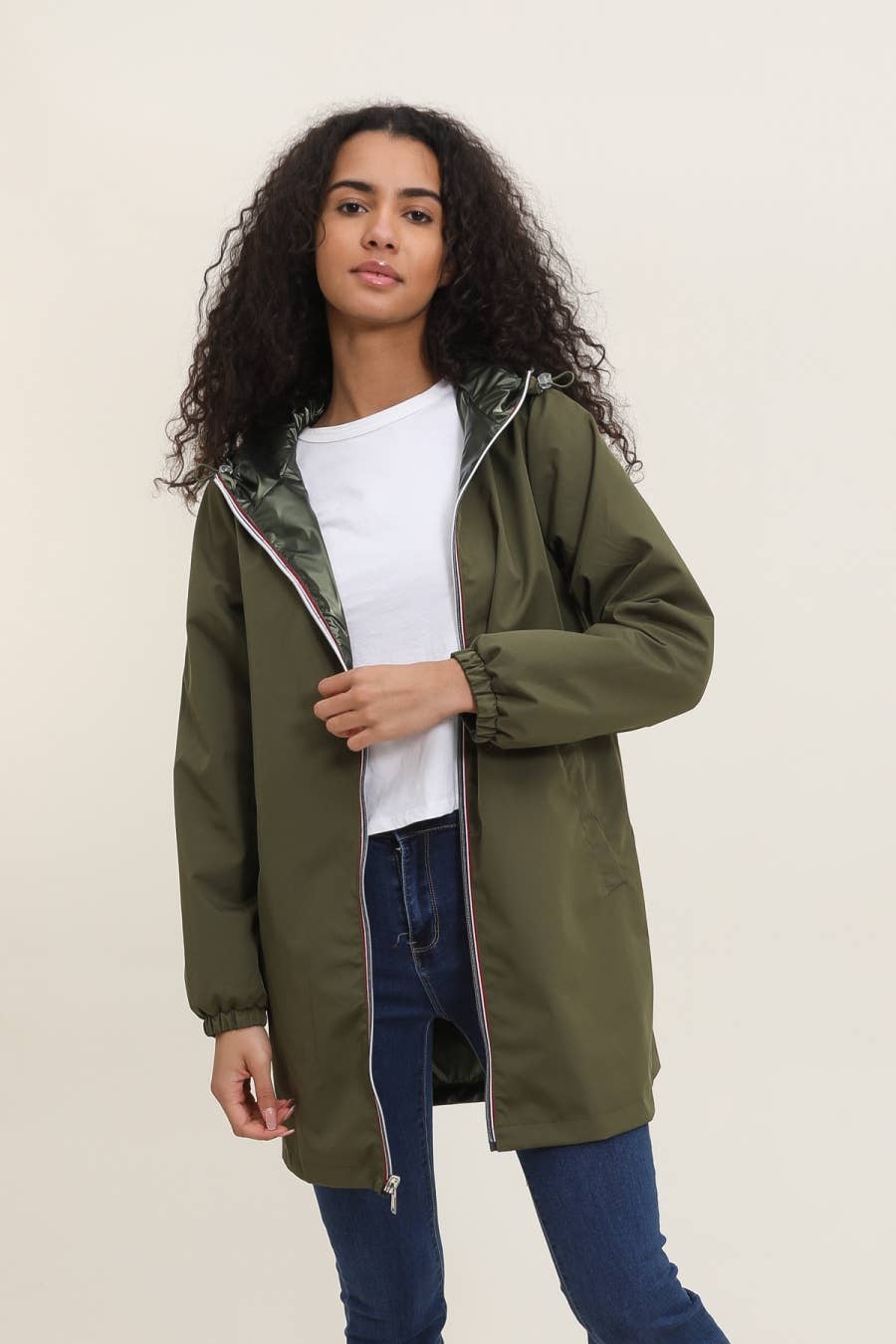 Attrait Paris - Wholesale Raincoat - Women's - Long reversible hooded waterproof jacket29