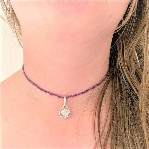 Amethyst Choker 2mm - Bare en tilgængelig for engroshandel hos Silver Queen Jewellery