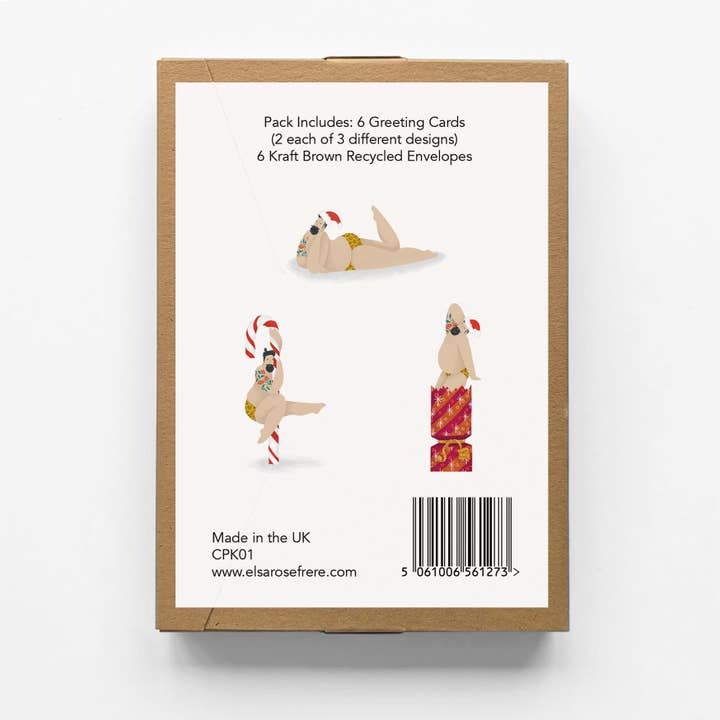 Elsa Rose Frere – wholesale Christmas card – Sexy Christmas Card Pack6