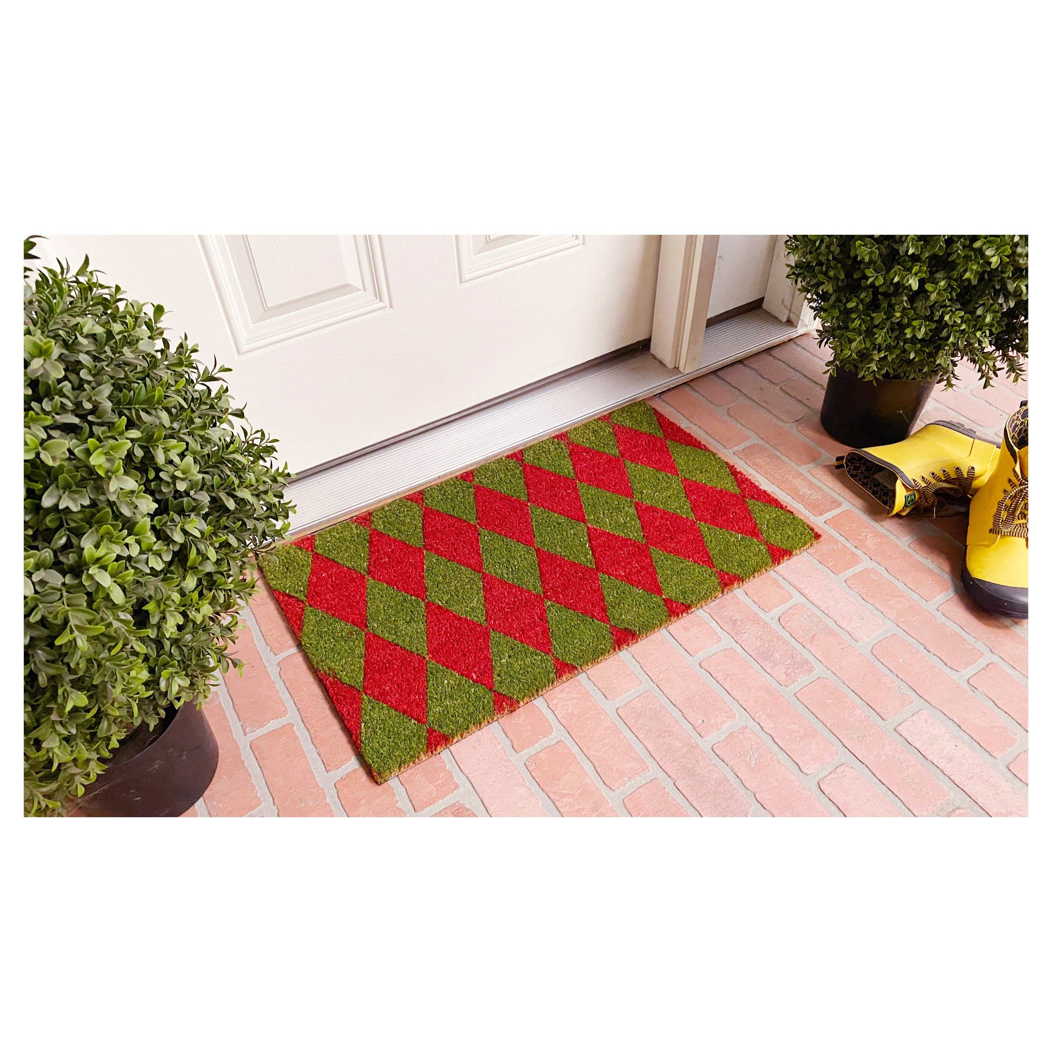 Calloway Mills - Wholesale Door Mat - Christmas Argyle Doormat1