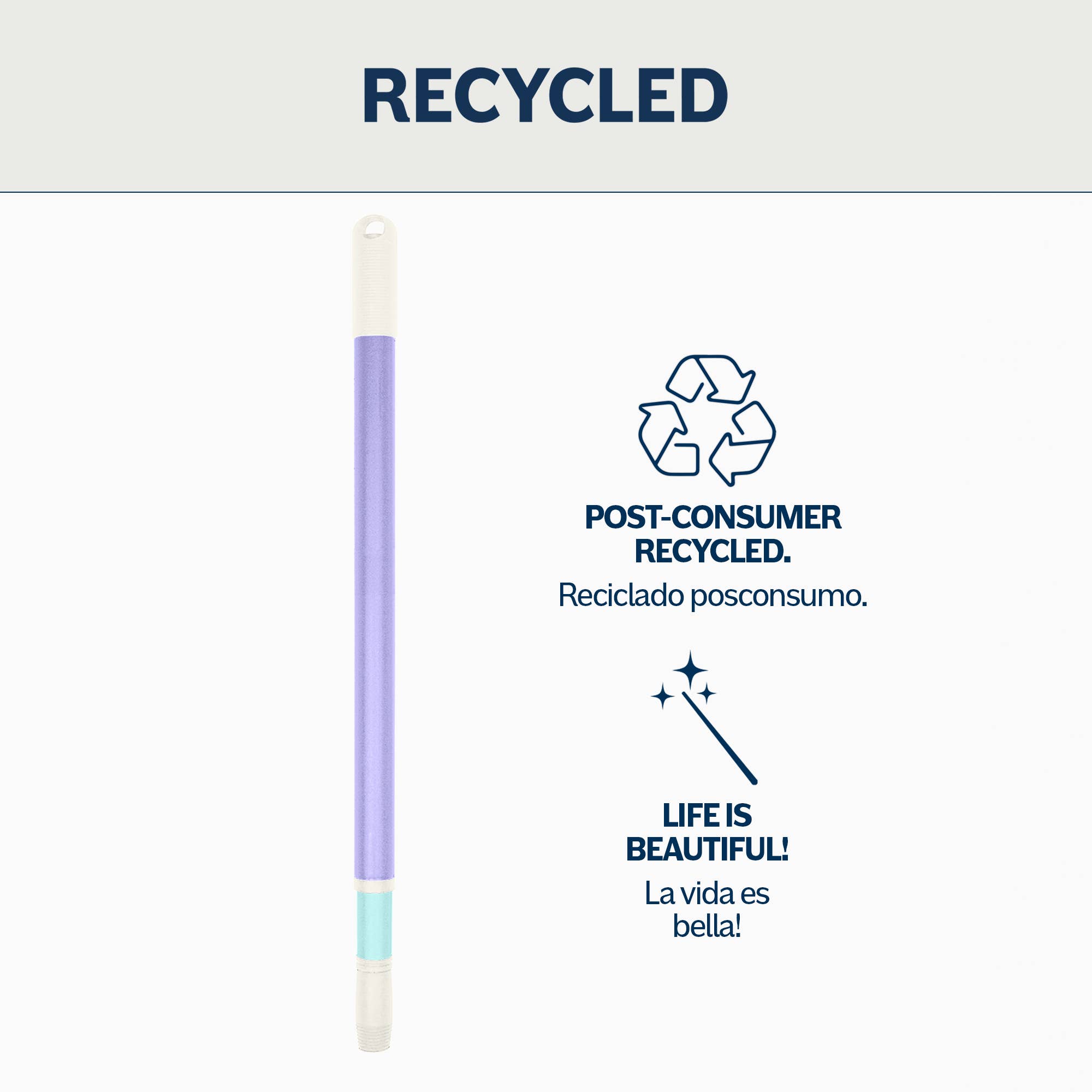 Divine Genius – Engroshandel Rengøringsbørste – Sammenklappelig Stang Happy Rainbow 140cm Til Koste Og Mopper.4