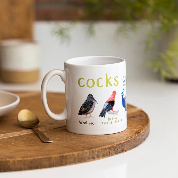 Fly Paper Products - Wholesale Coffee Mug - Cocks Bird Pun Fowl Language Rooster Coffee or Tea Mug