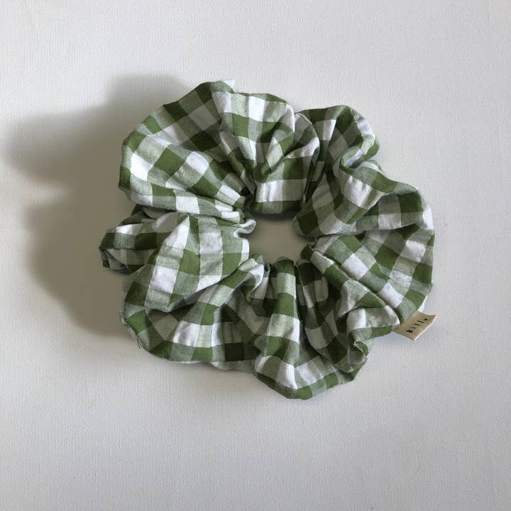 Billy Bamboo - Wholesale Scrunchie - Women's - GINGHAM SCRUNCHIES - neutral