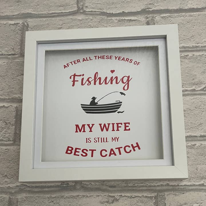 Fishing Best Catch - Deep Box Frame for wholesale by Herts Flowers