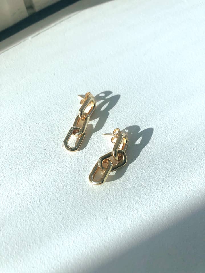 ORECCHINI A CATENA A MAGLIE ROTONDE per la vendita all'ingrosso da parte di ALIBI NYC