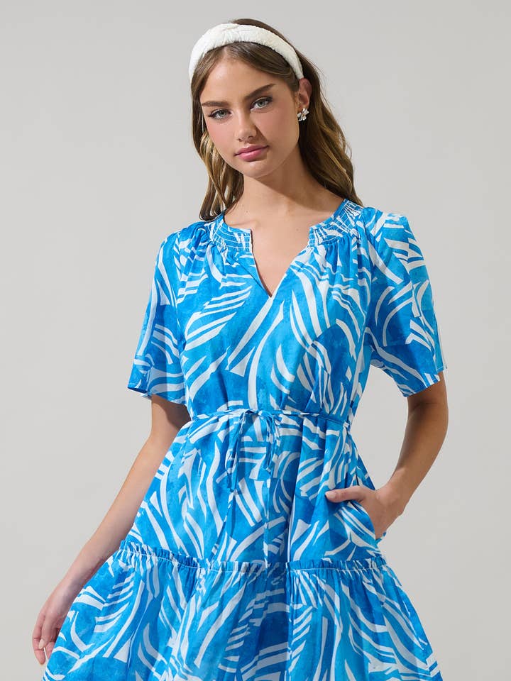 Kanton Tropics Clarion Ruffle Minikleid für den Großhandel von Sugarlips