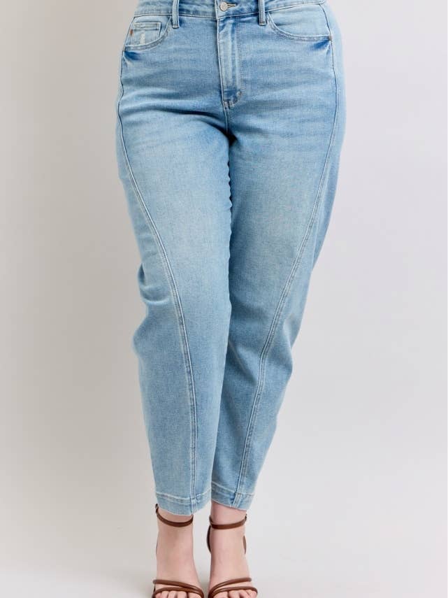 HW Side Panel Barrel Leg - PLUS for wholesale by Judy Blue Jeans