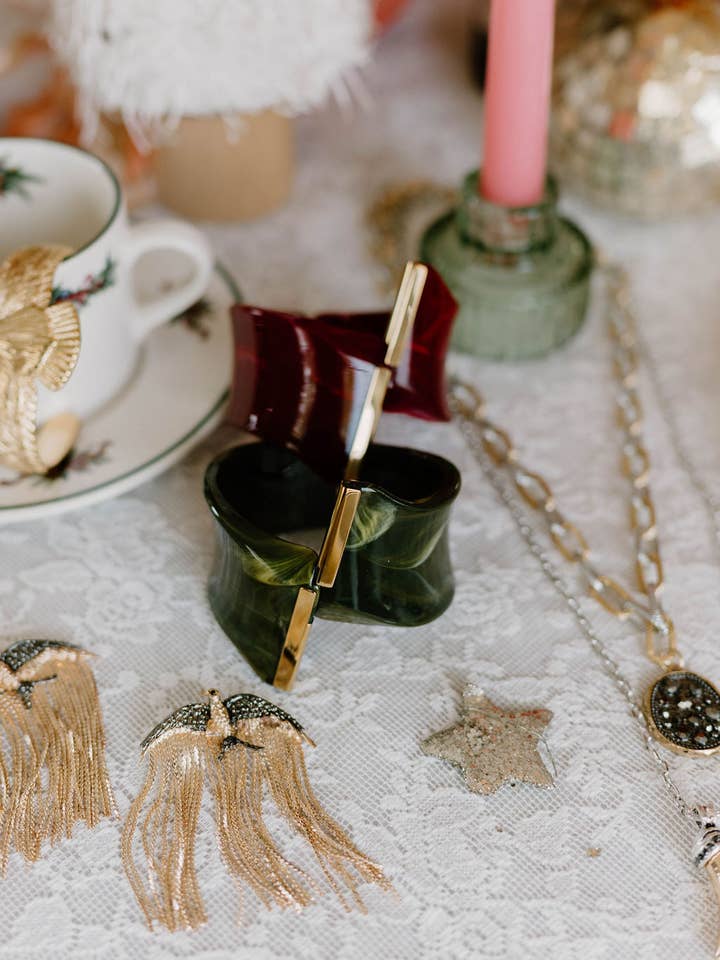 Scarlet Wave Cuff for wholesale by From Juniper With Love