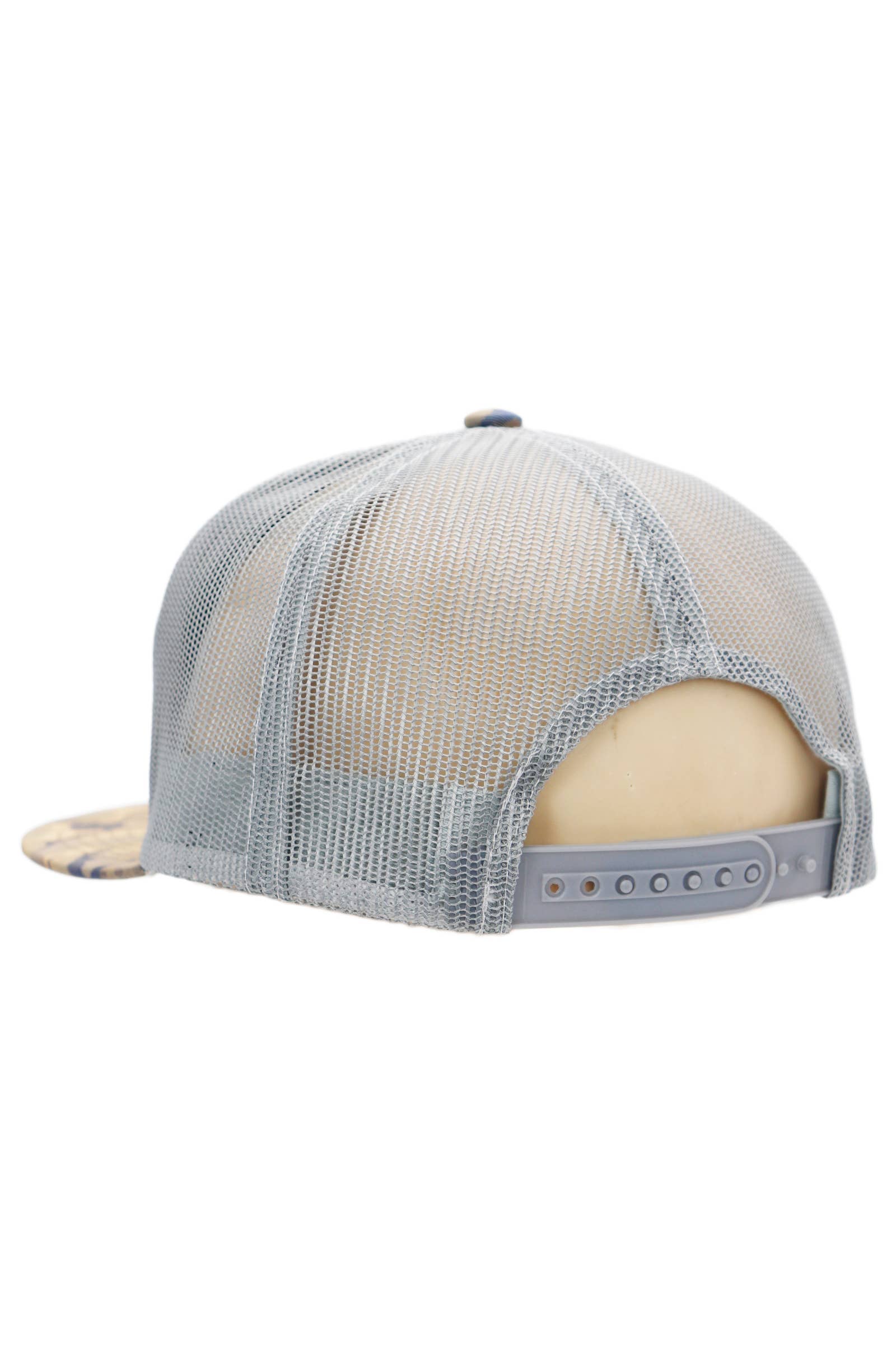 Cap Zone - Wholesale Trucker Hat - Unisex - Solid Front Nylon Camo 7 Panel Flat Trucker Hat27