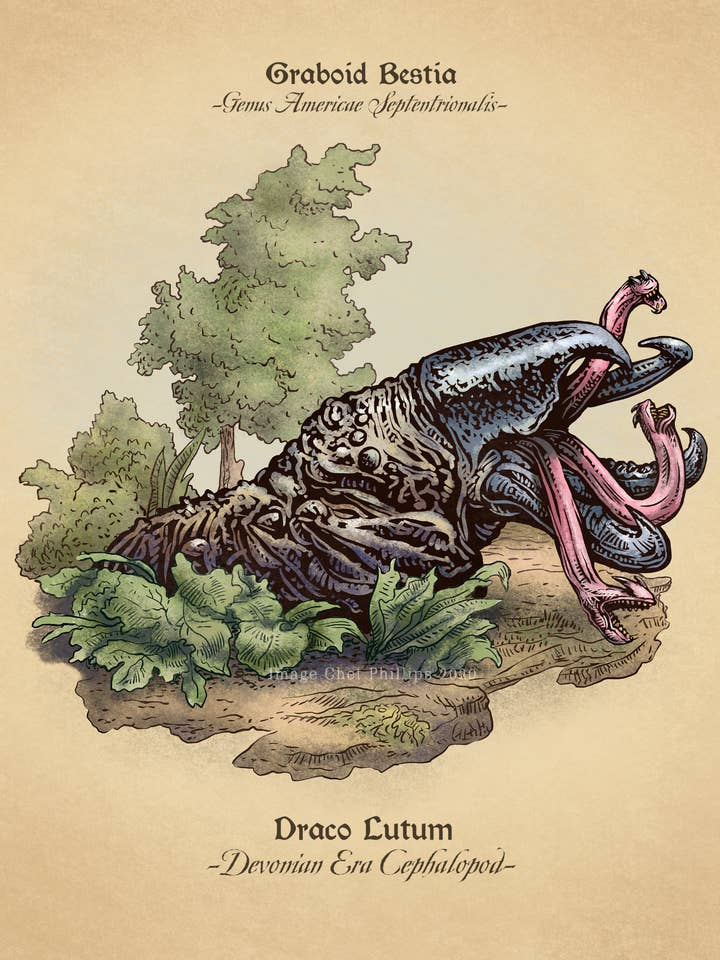 Graboid Study 8" x 10" print for wholesale by ChetArt