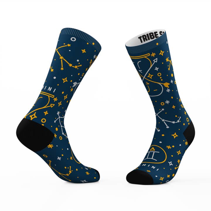 Gemini Zodiac Socks for wholesale by Tribe Socks