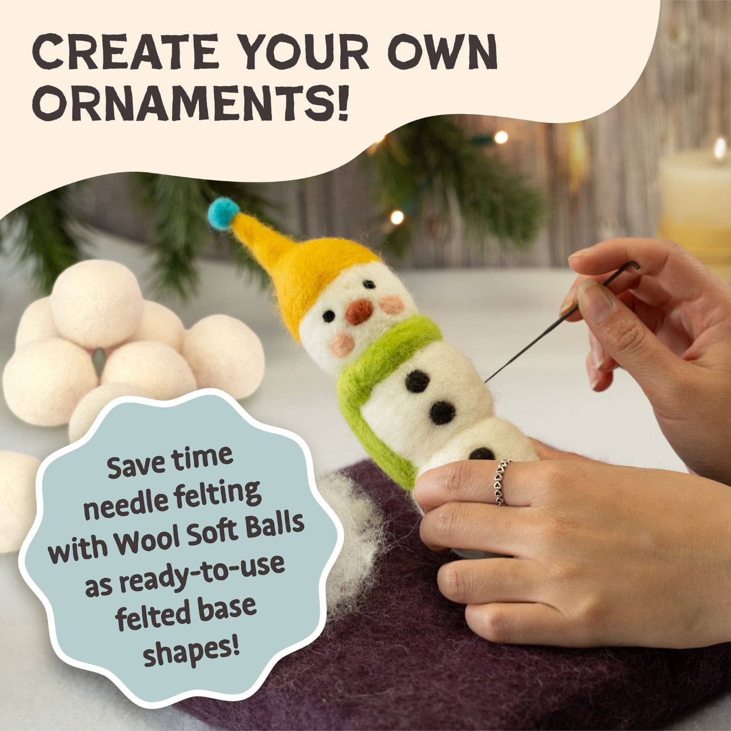 Woolbuddy – wholesale Craft supplies – Soft Wool Felt Balls for Crafting3