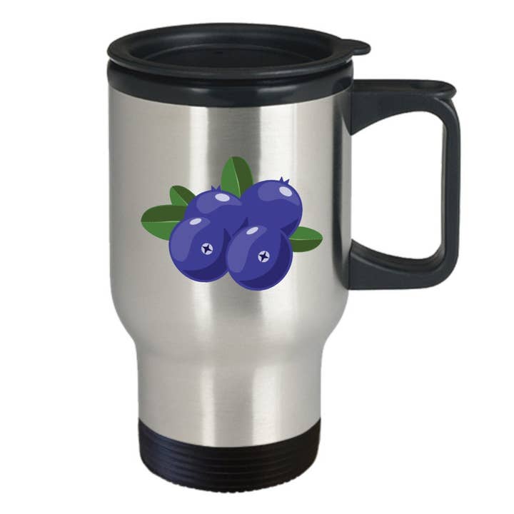CustomHappy - Wholesale Insulated Mug/Tumbler - Blueberry Travel Mug - Insulated Tumbler1