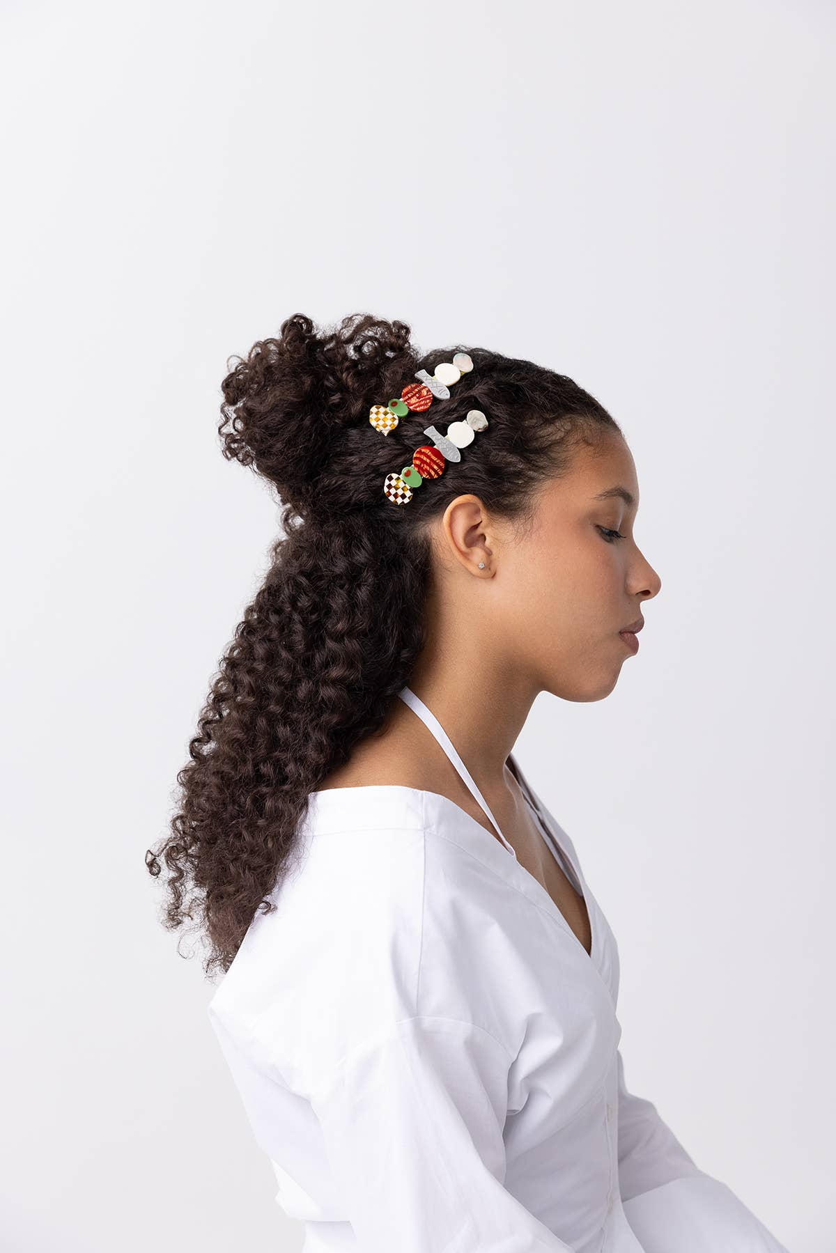 WINONA IRENE - Wholesale Hair Clip - Women's - Hors D’oeuvre Appetizer Multicolor Alligator Hair Clip2