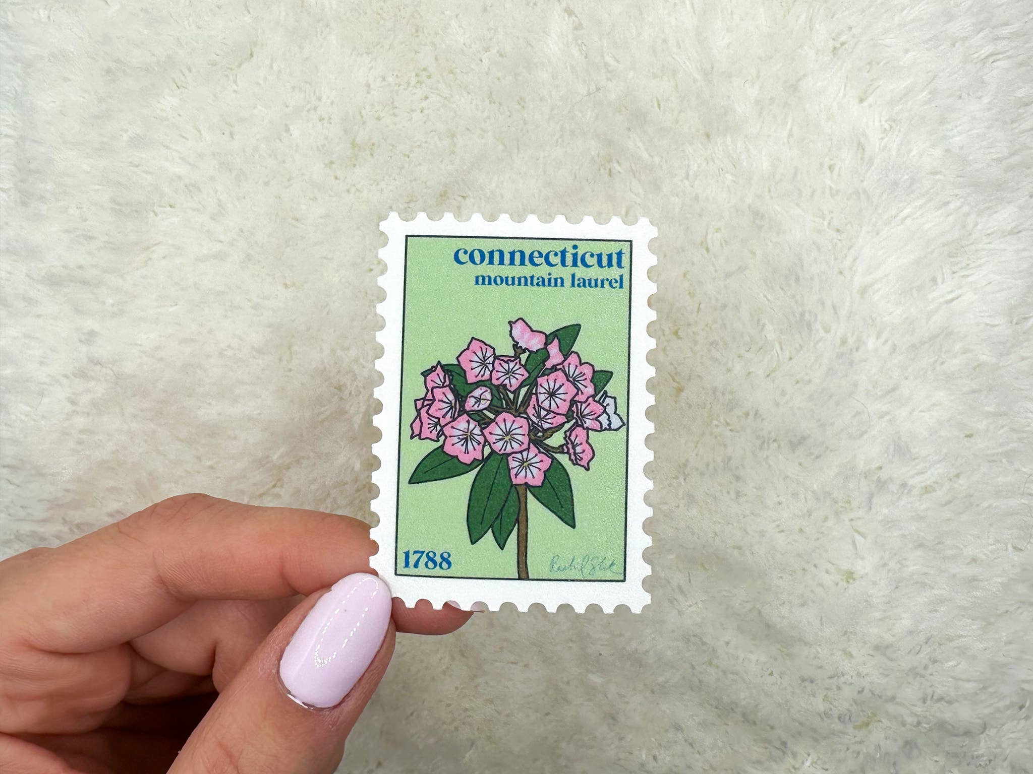 Slik Art and Design - Wholesale Sticker - Connecticut Stamp Sticker0