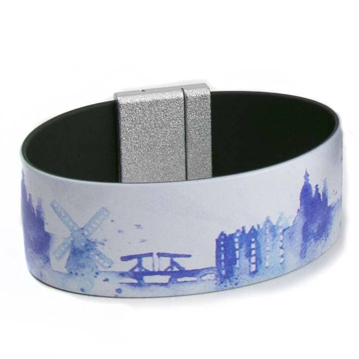 Bracciale artistico, paesaggio olandese, 25mm per la vendita all'ingrosso da parte di FATES, style with a story