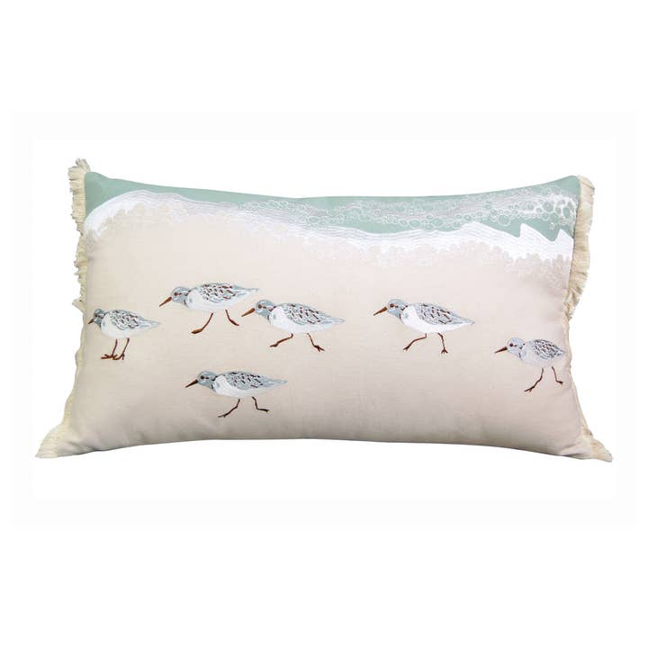 Rightside Design - Wholesale Lumbar Pillow - Sandpiper Bird Sprint Indoor Throw Pillow