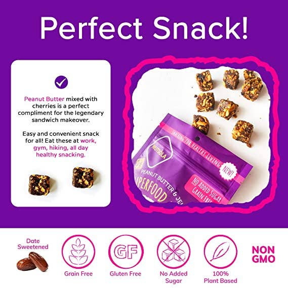 NUTSÓLA - Wholesale Snack Bar - Peanut Butter and Jelly Superfood Bites4