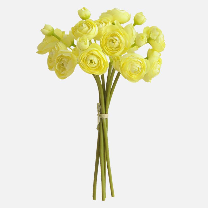 Sweet Home Deco - Vente Fleurs artificielles - Bouquet de renoncules bébé en soie 25 cm, 6 tiges/24 fleurs11